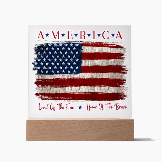 America Flag Plaque