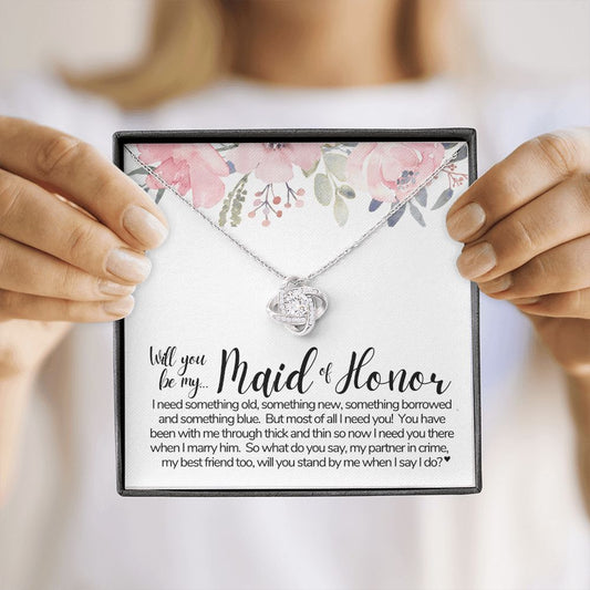 Will You Be My Maid of Honor Gift |  MOH Necklace, Maid of Honor Proposal, Will you be my Maid of Honor, Personalized Maid of Honor Gift