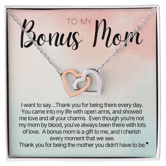 To My Bonus Mom Necklace | Unbiological Mom Gift, Bonus Mom Gift, Gift for Stepmom, Birthday and Mother's Day Gift, Stepmother Gift