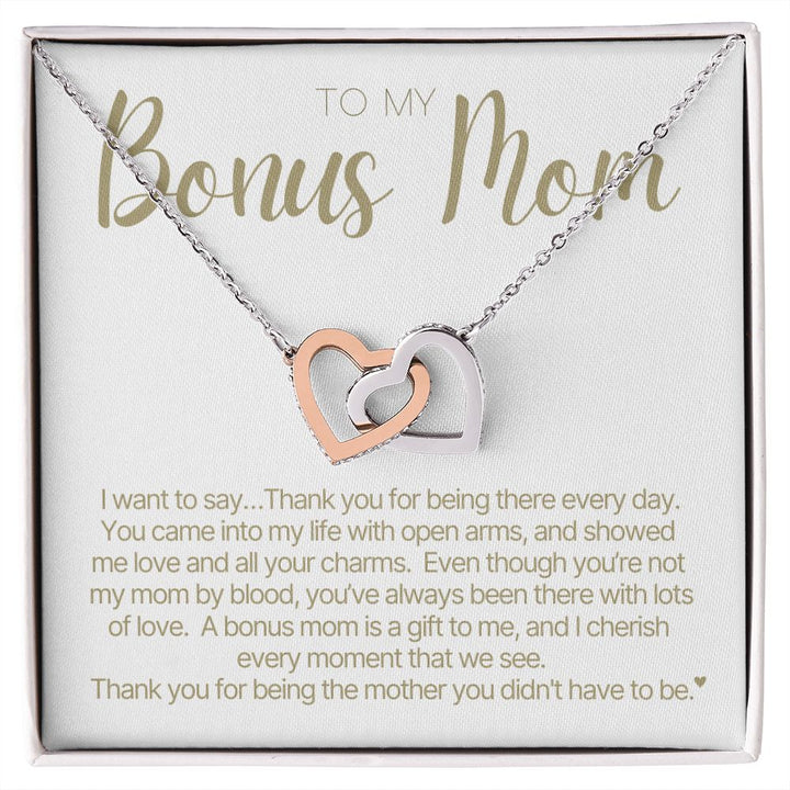 Bonus Mom Necklace  Bonus Mom Gift from Daughter or Son, Step Mom Gif –  ModBean Co.