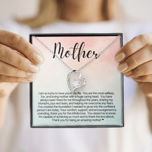 Mother - Love Knot Necklace - Watercolor Forever Love Template